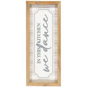 New Ashland Brown In This Kitchen We Dance Farmhouse Wood Sign 9.75" 1.38" x 4.0